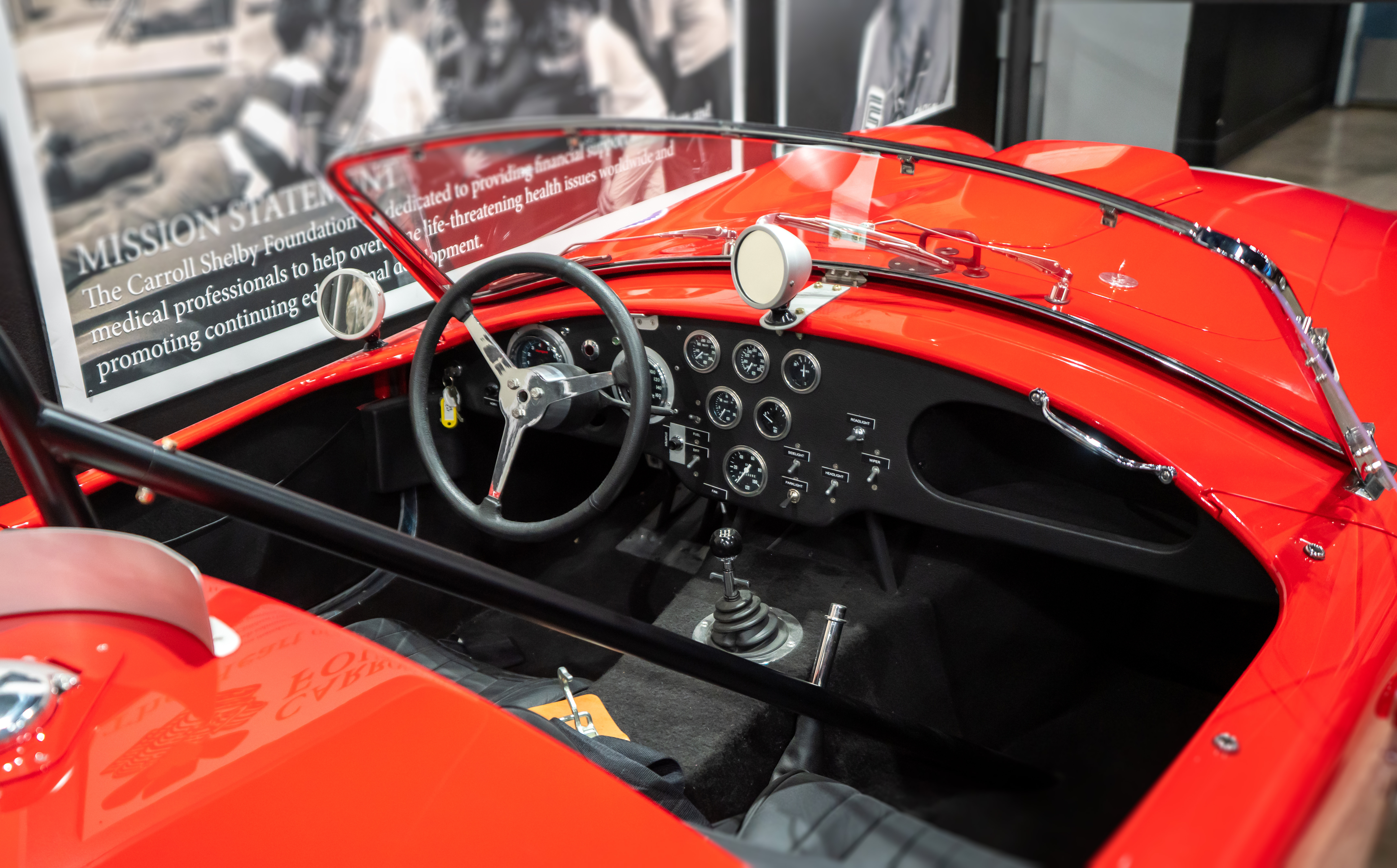 Carroll Shelby display in the Las Vegas Heritage Center